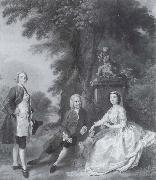 Thomas Gainsborough Jonathan Tyers with his daughter and son-in-law,Elizabeth and John Wood Germany oil painting artist